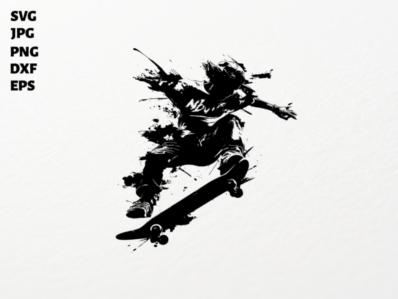Dynamic Skateboarder Art: An SVG Design for Cricut