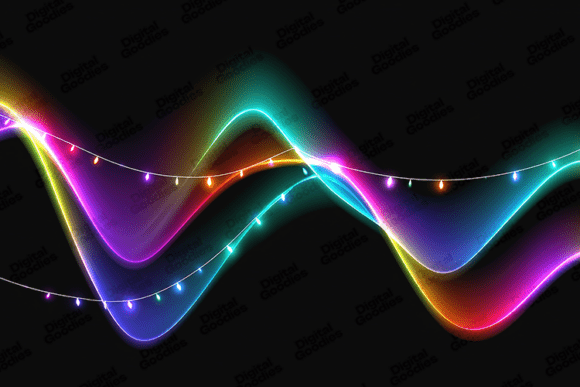 Electric Currents: Using Neon Abstract Wave Liquid Flow Background