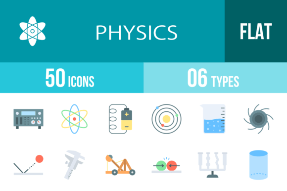 Essential Physics Icons for Visual Communication
