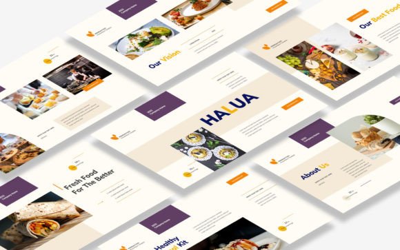 Halua Food Powerpoint Template: A Feast for Your Slides