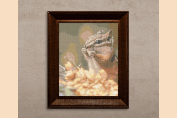 Squirrel Cross-Stitch Pattern: A Cozy Woodland Design