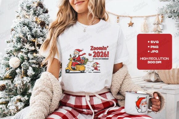 Zoomin' to 2026 Santa: A Playful Design for the New Year